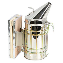 Load image into Gallery viewer, VIVO Large Stainless Steel Bee Hive Smoker with Heat Shield | Beekeeping Equipment (BEE-V001L)
