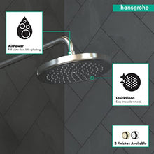 Load image into Gallery viewer, hansgrohe Croma 9-inch Showerhead Premium Modern 1-Spray RainAir Air Infusion with Airpower with QuickClean in Chrome, 26465001
