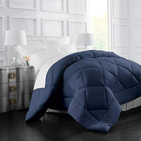 Italian Luxury Goose Down Alternative Comforter - All Season - 2100 Series Hotel Collection - Luxury Hypoallergenic Comforter - King,Cal King - Navy