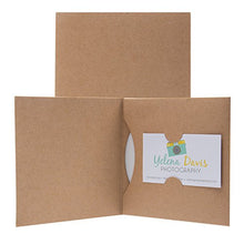 Load image into Gallery viewer, Neil Enterprises Paper CD or DVD and Business Card Holder Sleeve - 100 Pack (Kraft)
