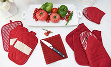 Load image into Gallery viewer, Ritz Royale Collection 100% Cotton Terry Cloth Pot Holder Set, Kitchen Hot Pad, 2-Pack, Paprika Red
