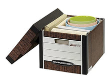 Load image into Gallery viewer, Bankers Box 000725 R-Kive Storage Box w/Lid, Letter/Legal, Woodgrain, 12/Carton
