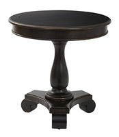 INSPIRED by Bassett Avalon Round Accent Table, Antique Black