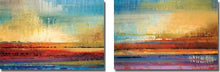 Load image into Gallery viewer, Artistic Home Gallery Horizons I &amp; II by Selina Rodriguez 2-pc Stretched Canvas Set with Hand-Painted Edges (Ready to Hang, Black-Edges)
