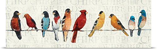 GREATBIGCANVAS Entitled The Usual Suspects-Birds on a Wire Poster Print, 90