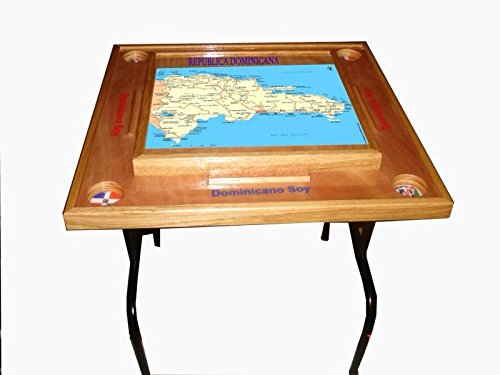 Dominican Republic Domino Table with the Map
