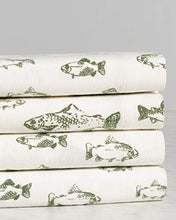Load image into Gallery viewer, Eddie Bauer School of Fish Flannel Sheet Set, Full
