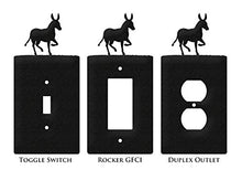 Load image into Gallery viewer, SWEN Products Donkey Wall Plate Cover (Single Switch, Black)
