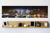 Decals - New York Skyline Bedroom Bathroom Living Room Picture Art Mural - Size 20 Inches X 80 Inches - Vinyl Wall Sticker - 22 Colors Available