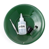 ASR Outdoor Gold Pan Gold Prospecting Beginners Kit, Vial, Snifter Bottle, 5 Piece