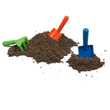Load image into Gallery viewer, Bag O&#39; Dirt - Unique Play Dirt For Burying and Digging Fun. Includes Rake, Round Shovel and Square Shovel.
