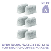 Charcoal Water Filters, Replaces Keurig 05073 - 6 Pieces (One Year Supply)