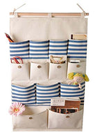 DRAGON SONIC Practical Storage Bag Exquisite Wall-Mounted Bag, Blue Stripes
