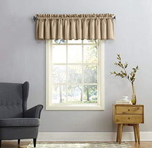 Load image into Gallery viewer, Sun Zero Barrow Energy Efficient Rod Pocket Curtain Valance, 54&quot; x 18&quot;, Taupe
