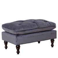 Christopher Knight Home Jeremy Tufted Fabric Ottoman, Grey