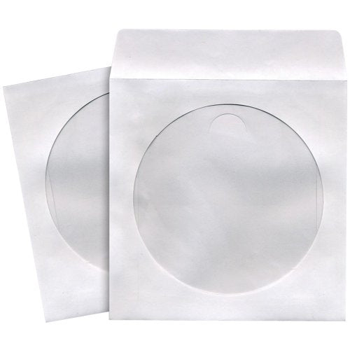 Maxell Cd/Dvd Sleeves Clear Window 50/Pk White Max190135