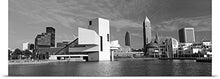 Load image into Gallery viewer, GREATBIGCANVAS Entitled Buildings at The Waterfront, Rock and Roll Hall of Fame, Cleveland, Ohio Poster Print, 90&quot; x 30&quot;, Multicolor
