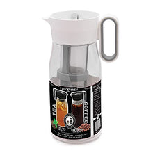 Load image into Gallery viewer, Flip Brew by Zing Anything, Instant Iced Tea Maker, Cold Brew Coffee Maker, Two-in-One Cold Brew Coffee or Tea Maker, Multi-Purpose Pitcher, Dishwasher Safe, BPA/EA Free Tritan, 48 oz., White
