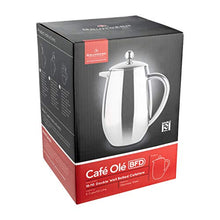 Load image into Gallery viewer, Grunwerg Cafe Ole Double Wall Insulated 8 Cup/35oz Stainless Steel French Coffee Press
