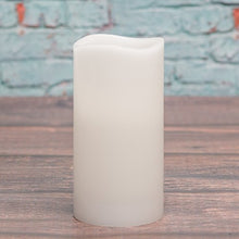 Load image into Gallery viewer, Richland Wavy Top Flameless LED Pillar Candle White 3&quot; x 6&quot;
