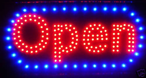 LED Neon Light Open Sign with Animation On/Off and Power On/Off Two Switchs for Business by