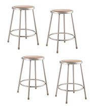 Load image into Gallery viewer, (4 Pack) National Public Seating 24&quot; Heavy Duty Steel Stool, Grey
