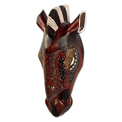 NOVICA Decorative Wood Mask, Red