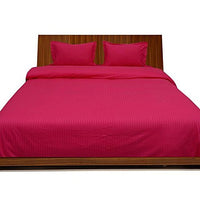 Dreamz Bedding- 500-Thread-Count Egyptian Cotton Bed Sheet Set 15 Inch Extra Deep Pocket Twin Bed Size/Single Bed Size, Hot Pink Striped 500TC 100% Cotton Sheet Set