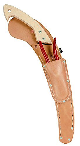 Weaver Leather Arborist Curved Back Curved Saw Scabbard with Pruner Pouch , Tan