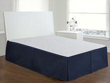 Load image into Gallery viewer, Fresh Ideas Classic 14â? Drop Length, Pleated Styling Bedding Tailored Bedskirt, Queen, Navy

