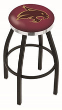 Load image into Gallery viewer, 25&quot; L8B2C - Black Wrinkle Texas State Swivel Bar Stool with Chrome Accent Ring by The Holland Bar Stool Company
