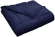 Load image into Gallery viewer, Superior Classic All-Season Down Alternative Comforter with Baffle Box Construction, Full/Queen, Navy Blue
