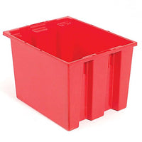 Stack And Nest Shipping Container No Lid 23-1/2x15-1/2x12, Red - Lot of 3