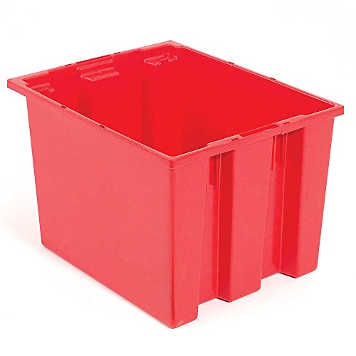 Stack And Nest Shipping Container No Lid 23-1/2x15-1/2x12, Red - Lot of 3