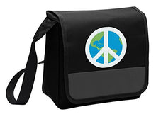 Load image into Gallery viewer, Peace Sign Lunch Bag Shoulder World Peace Lunch Box
