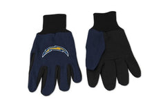 Load image into Gallery viewer, NFL San Diego Chargers Two-Tone Gloves, Blue/Black
