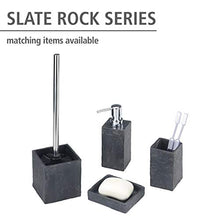 Load image into Gallery viewer, WENKO 17923100 Toilet brush Slate Rock - stone-look, Polyresin, 4 x 15 x 4 inch, Anthracite
