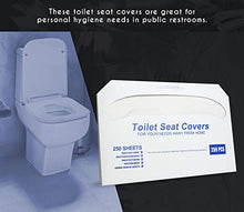 Load image into Gallery viewer, Paper Toilet Seat Covers - Disposable - Half-Fold Toilet Seat Cover Dispensers - White - 4 Pack of 250-14&quot;L x0.1&quot;W x 16&quot;H
