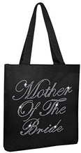 Load image into Gallery viewer, Black Mother of The Bride Luxury Crystal Bride Tote Bag Wedding Party Gift Bag Cotton
