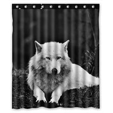 Load image into Gallery viewer, ZHANZZK Wolves White Wolf Animals Waterproof Bathroom Shower Curtain 60x72 Inches
