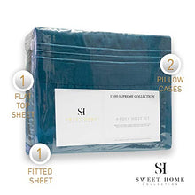 Load image into Gallery viewer, 1500 Supreme Collection Extra Soft California King Sheets Set, Teal - Luxury Bed Sheets Set with Deep Pocket Wrinkle Free Hypoallergenic Bedding, Over 40 Colors, California King Size, Teal
