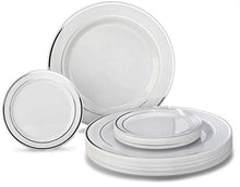 Load image into Gallery viewer, &quot; Occasions &quot; 240 Plates Pack, Heavyweight Premium Disposable Plastic Plates Set 120 X 10.5&#39;&#39; Dinner
