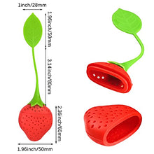 Load image into Gallery viewer, HMIEPRS Innovative Strawberry Shape Design Silicone Loose Tea Infuser, Strainer, Steeper, Teapot &amp; Teacup(8PC, Strawberry Shape)
