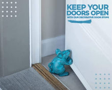 Load image into Gallery viewer, Cast Iron Mouse Door Stop by Comfify- Decorative Vintage Rustic Door Stop - Heavy Door Wedge - Stop Your Bedroom, Bath and Exterior Doors with Style - Antique Blue Color
