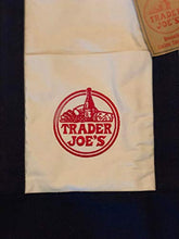 Load image into Gallery viewer, Large Trader Joe&#39;s Shopping Bag Tote Beach Bag Book Bag Cotton Canvas Embroided
