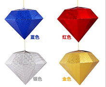 Load image into Gallery viewer, YueLian 30cm Silver Wedding Hallowmas Xmas Party Home Decorations Laser Diamond Paper Lanterns Ceiling Pendant

