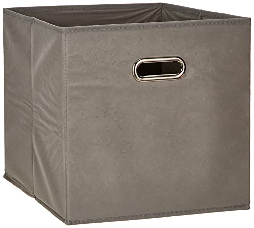 Zeller Storage Box, Microfiber, Grey, 32 x 32 x 32 cm