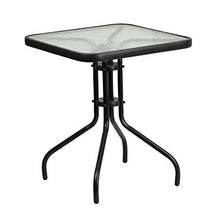 Load image into Gallery viewer, Flash Furniture 23.5&#39;&#39; Square Tempered Glass Metal Table
