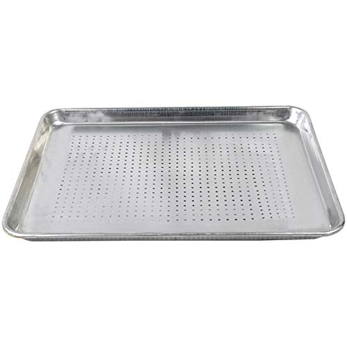 Tiger Chef Full Size 18 x 26 inch Perforated Aluminum Sheet Pan Commercial Bakery Equipment Cake Pans NSF Approved 19 Gauge