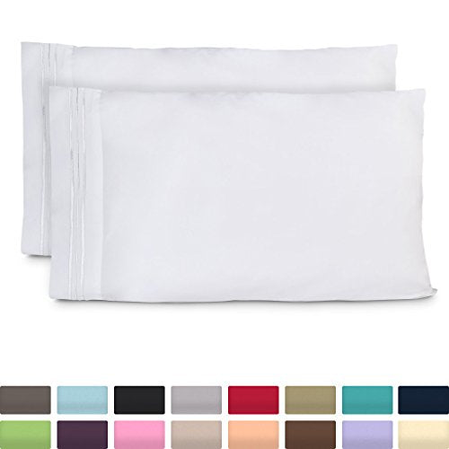 Cosy House Collection Pillowcases Standard Size - White Luxury Pillow Case Set of 2 - Fits Queen Size Pillows - Premium Super Soft Hotel Quality - Cool & Wrinkle Free - Hypoallergenic